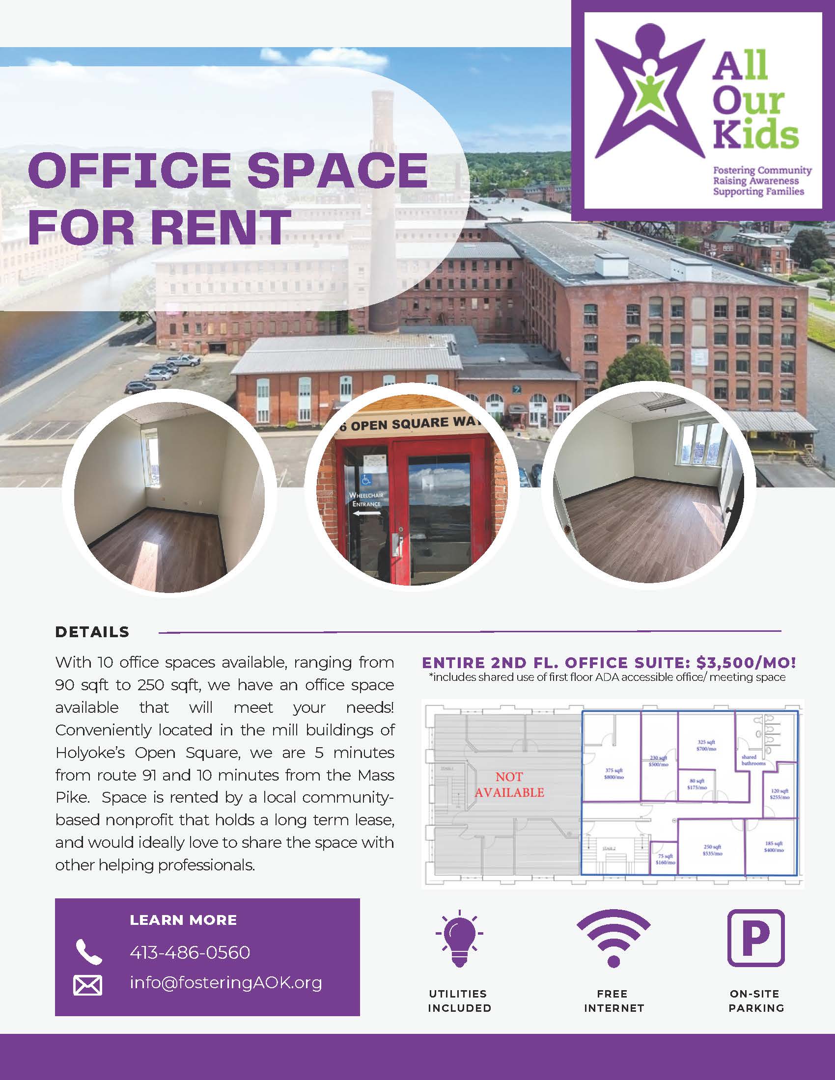 AOK Space Rental Flyer - one page Space Available for Rent